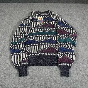 Vintage McGregor Mulicolor Sweater Mens XL USA Grandpa Dadcore Preppy Geometric